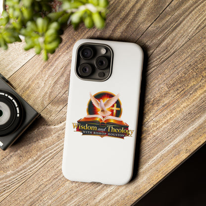 Wisdom and Theology Phone Case — Christian Dove & Cross Protective Tough Case