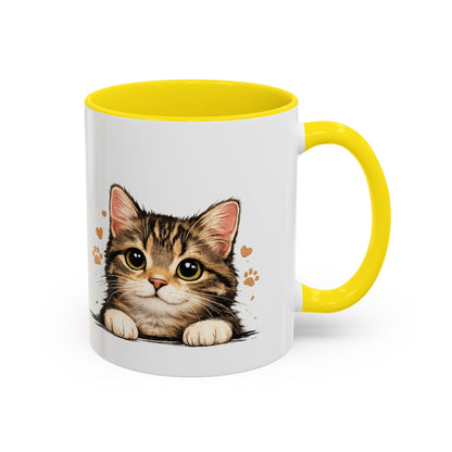 Cat Mug — "Crazy Cat Lady" Cute Kitten Accent Coffee Mug (11/15 oz)