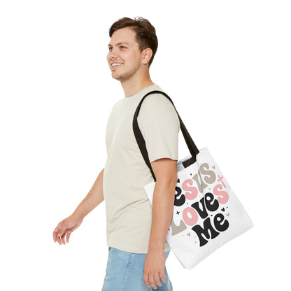 Jesus Loves Me Tote Bag - Faith-Inspired Christian Scripture Canvas Tote