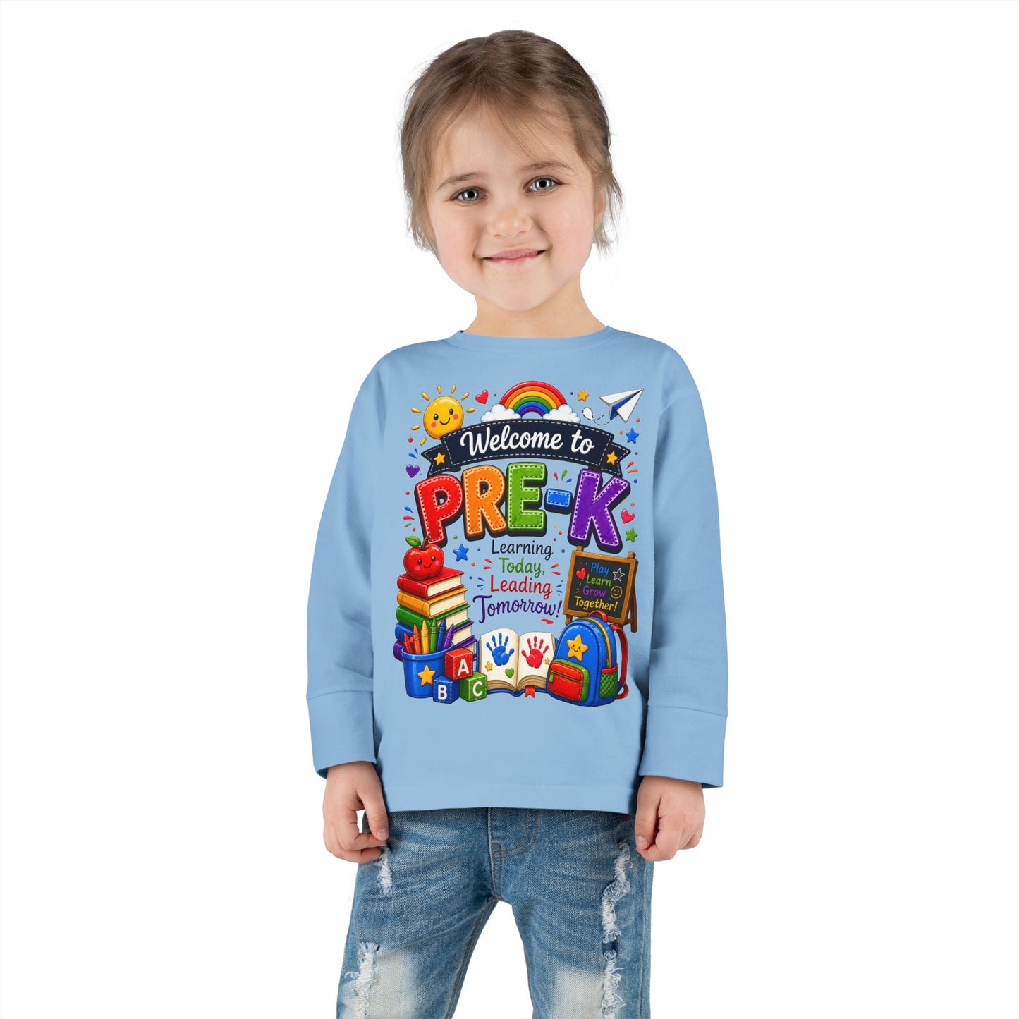 Welcome to Pre-K Toddler Long Sleeve Tee - Back to School Preschool Shirt