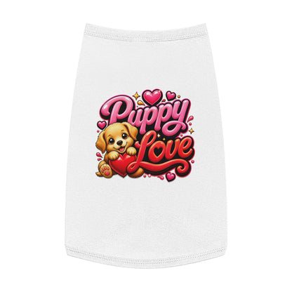 Puppy Love Pet Tank Top — Cute Puppy Heart Graphic Dog Shirt