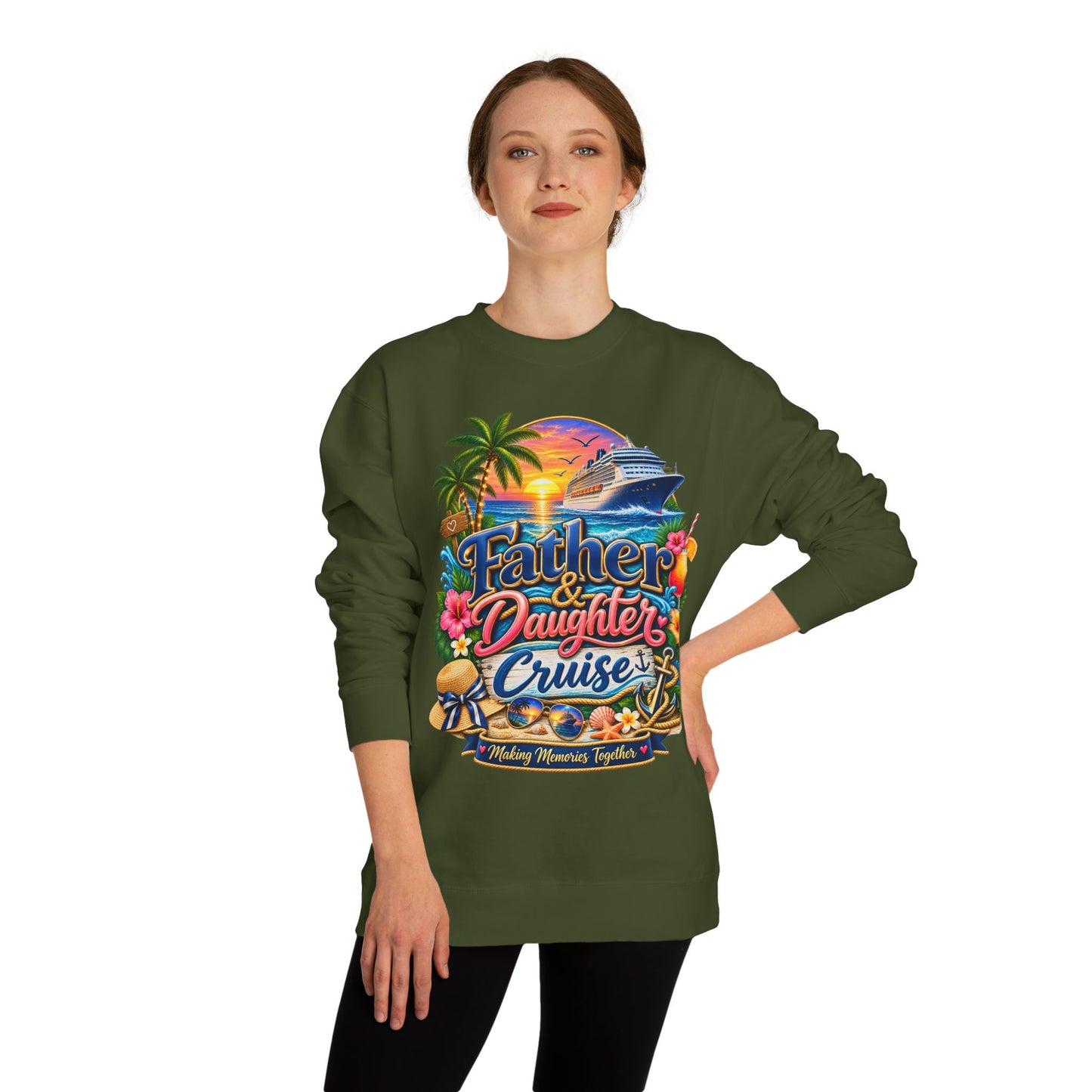 Father & Daughter Cruise Sweatshirt — Tropical Cruise Vacation Pullover