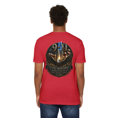 9/11 Memorial Eagle T-Shirt — We Will Never Forget Patriotic Tribute Tee