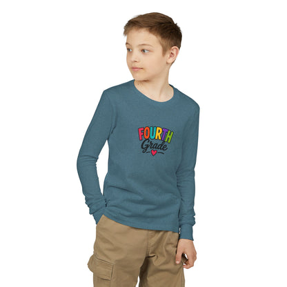 Fourth Grade Long Sleeve Tee — Colorful Kids School Shirt