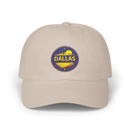 Dallas Crest Dad Cap — Embroidered Vintage City Patch Hat