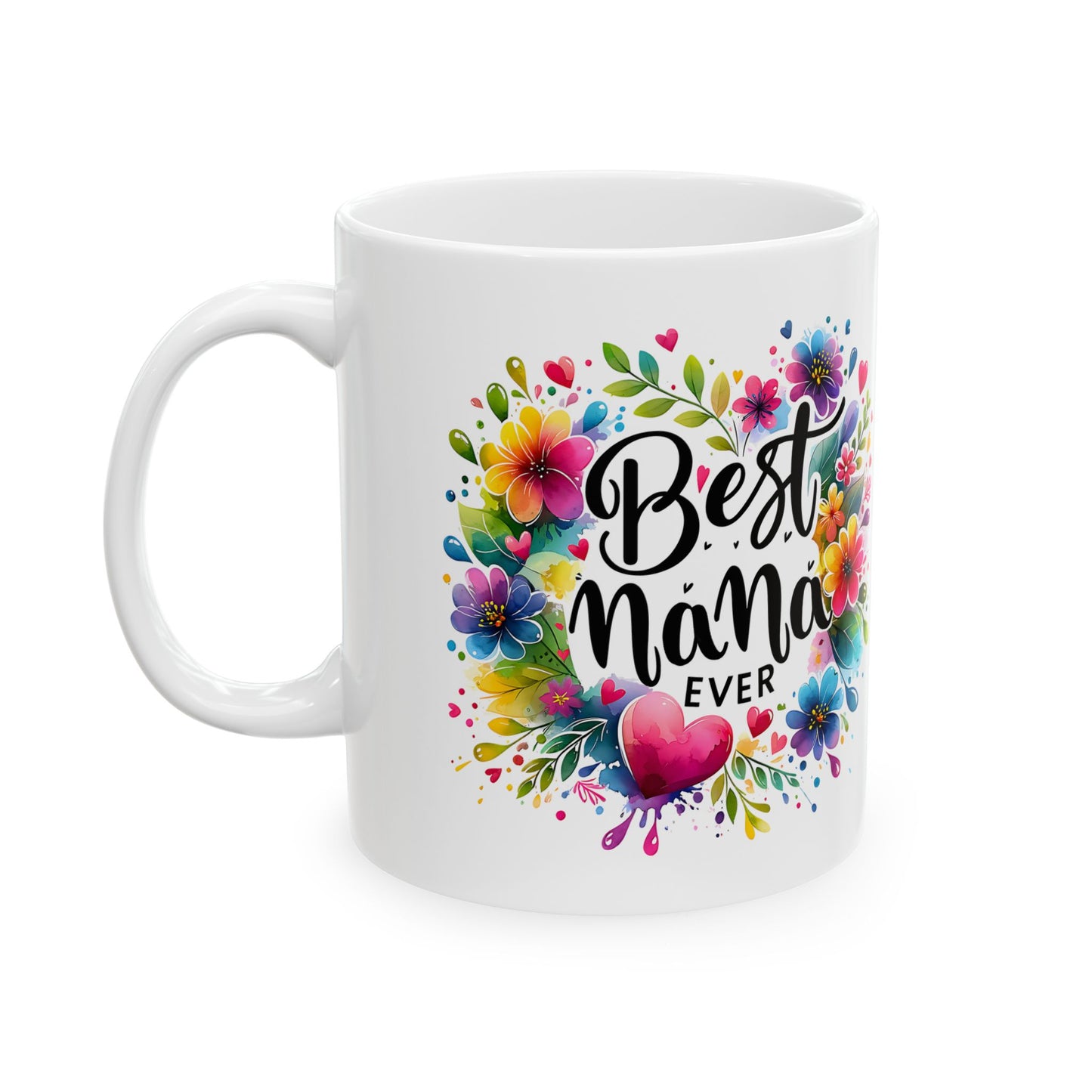 Best Mama Ever Floral Ceramic Mug — Colorful Mother’s Day Gift (11oz, 15oz)