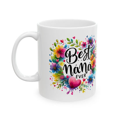 Best Mama Ever Floral Ceramic Mug — Colorful Mother’s Day Gift (11oz, 15oz)