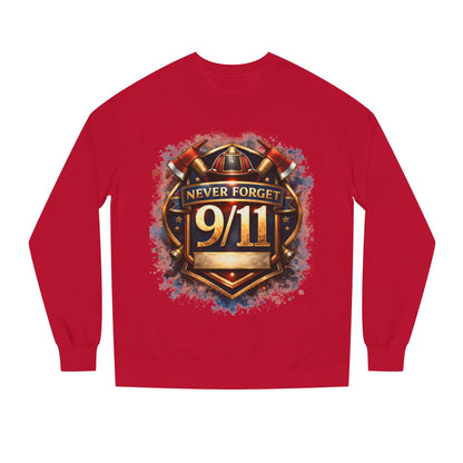 Never Forget 9/11 Sweatshirt — Memorial Firefighter Tribute Crewneck
