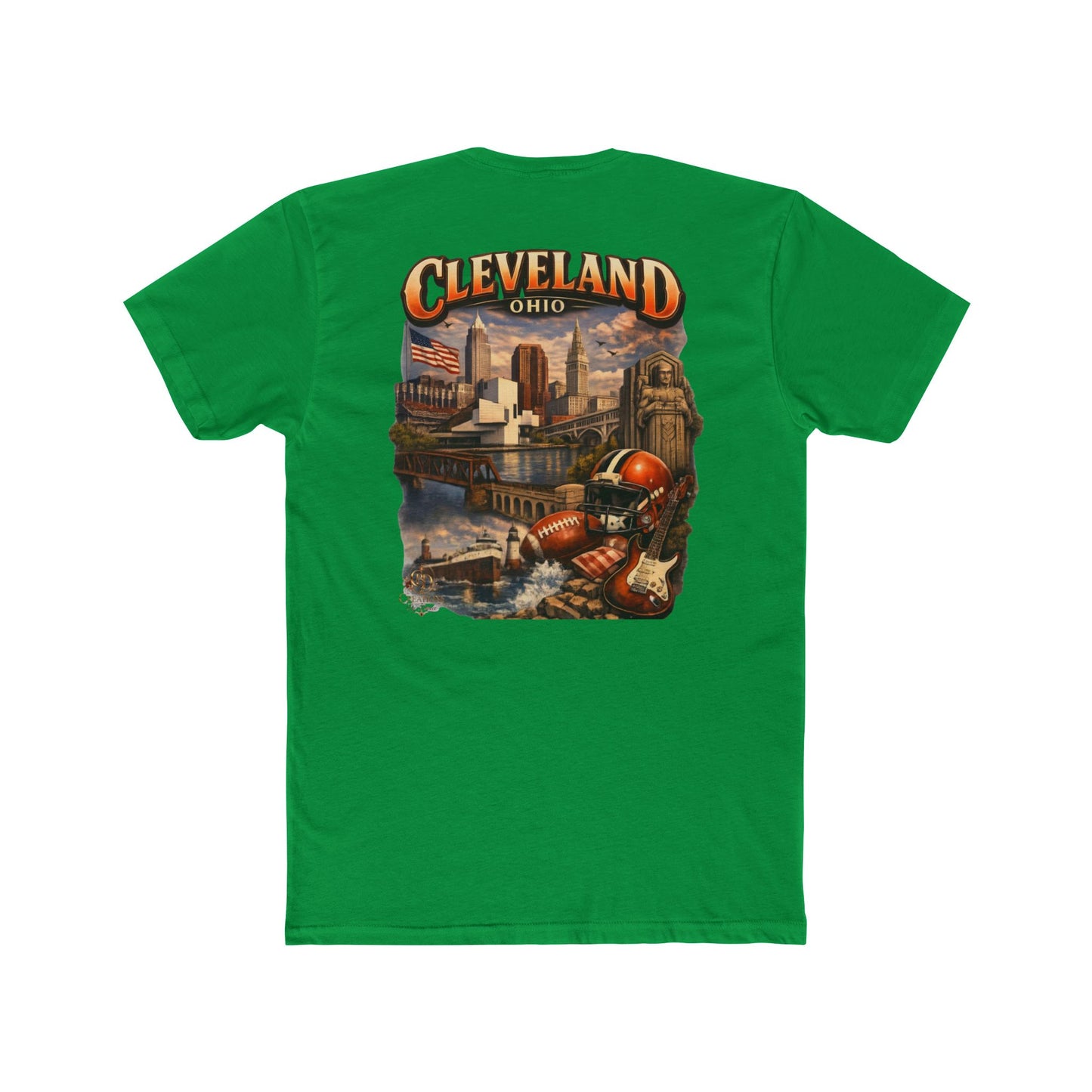 Cleveland Ohio Vintage Football Cityscape T-Shirt