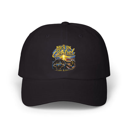 Dad Cap – 'He's In Control' Vintage Car Embroidered Baseball Hat