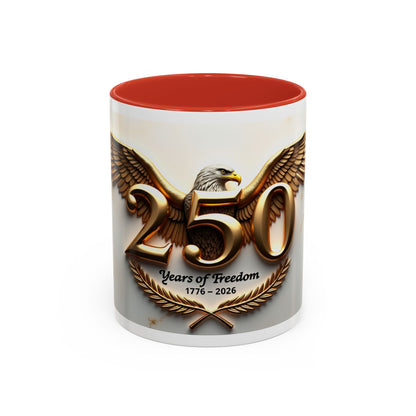 25 Years of Freedom Eagle Coffee Mug – 1776–2026 Commemorative Accent Mug