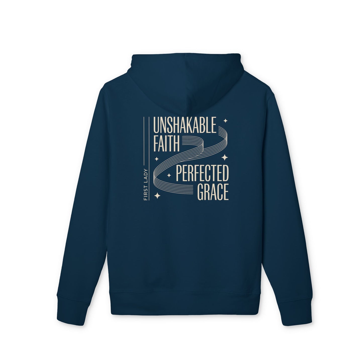 Faith Hoodie — “Unshakable Faith, Perfected Grace” Inspirational Christian Pullover