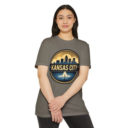 Kansas City Skyline T-Shirt — Retro Fountain Cityscape Tee