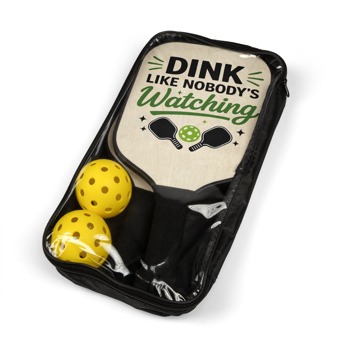 Pickleball Paddles Set – “Dink Like Nobody’s Watching” Paddle & Balls Kit