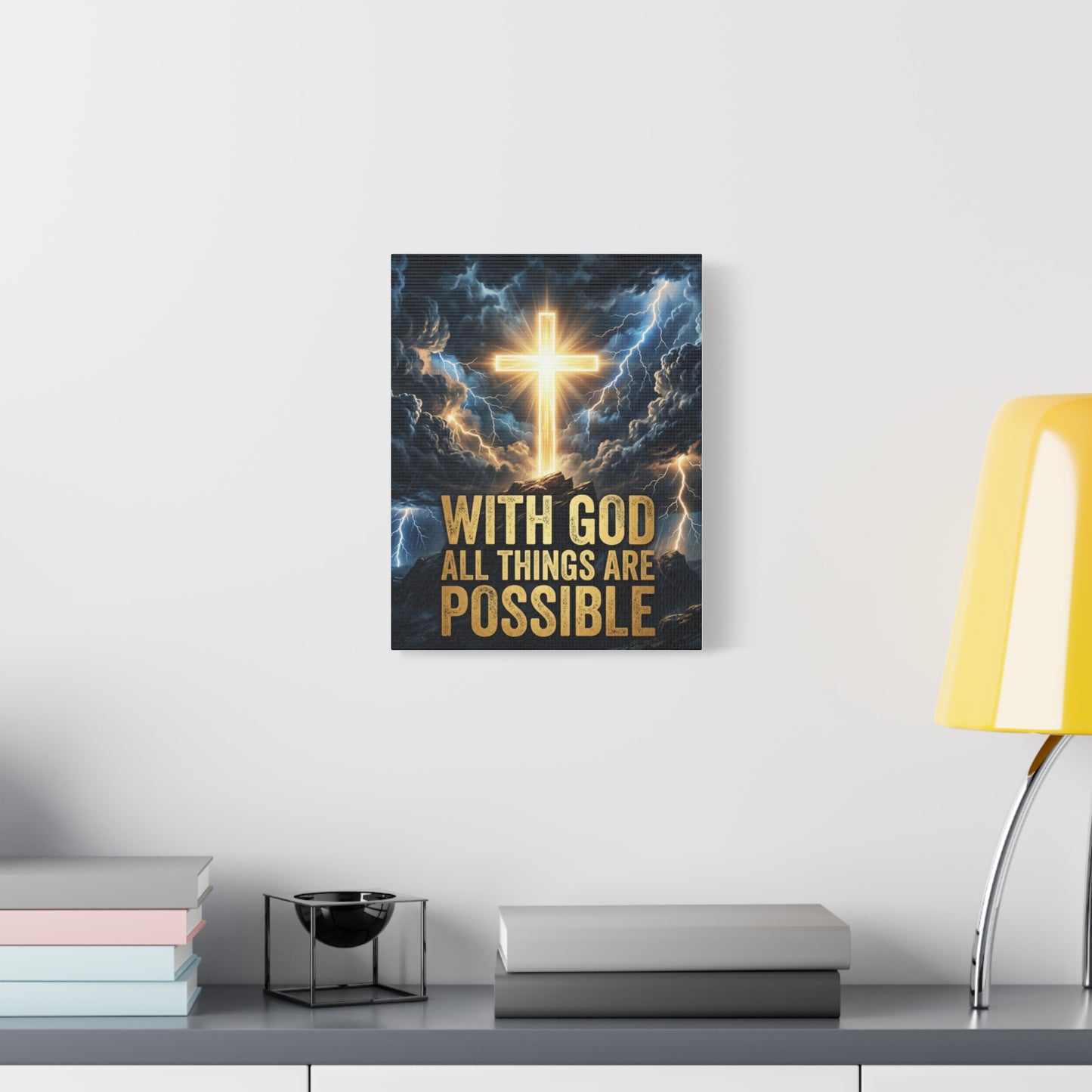 "With God All Things Are Possible" Canvas Wall Art