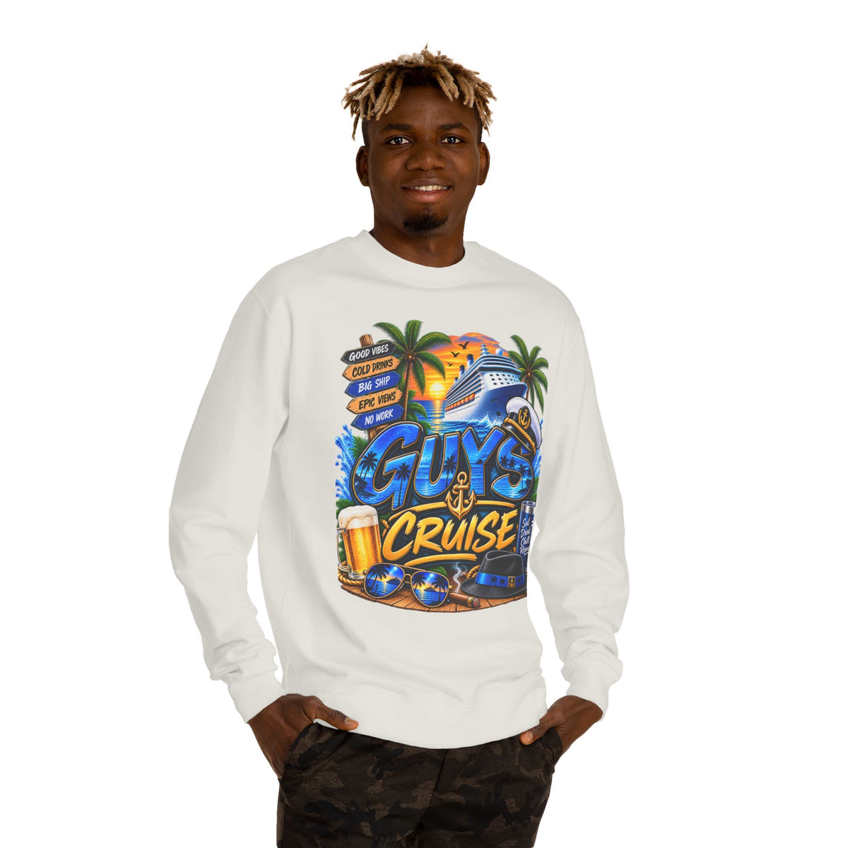 Guys Cruise Sweatshirt — Men’s Vacation Cruise Crewneck