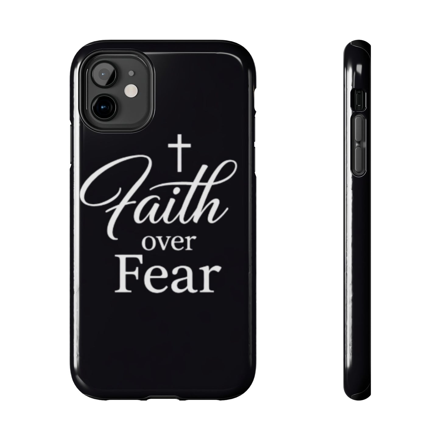 Faith Over Fear Tough Phone Case — Inspirational Christian Cross Phone Cover