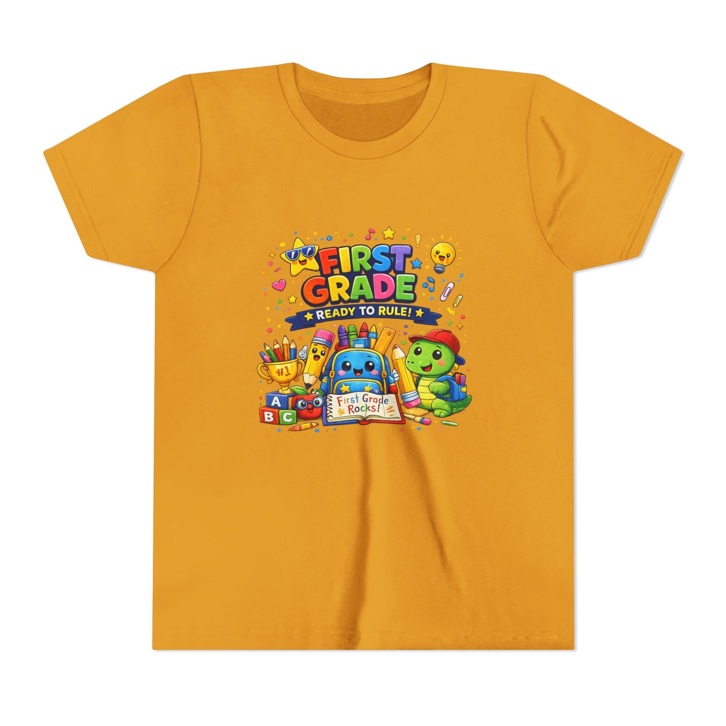 First Grade Youth T‑Shirt – "First Grade Ready to Rule" Cute Back-to-School Tee