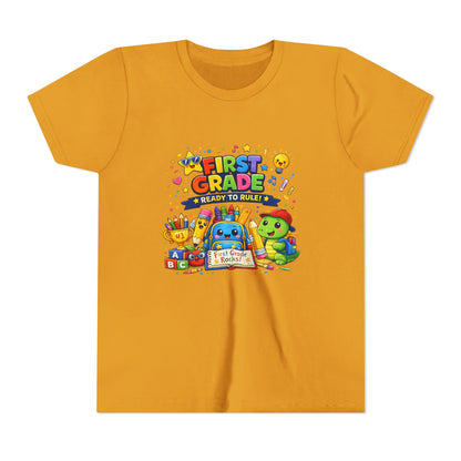 First Grade Youth T‑Shirt – "First Grade Ready to Rule" Cute Back-to-School Tee