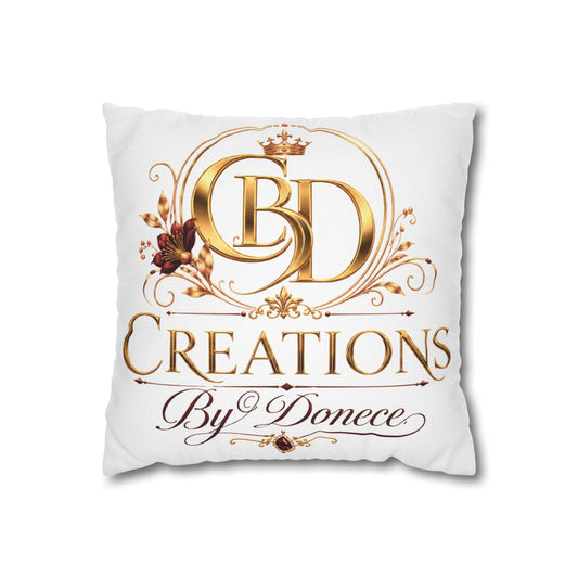 Creations By Donece Gold Logo Decorative Pillowcase