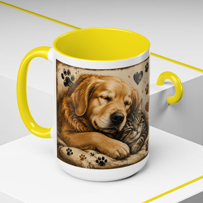 Coffee Mug – "A House Is Not A Home Without Paws" Pet Lover Accent Mug