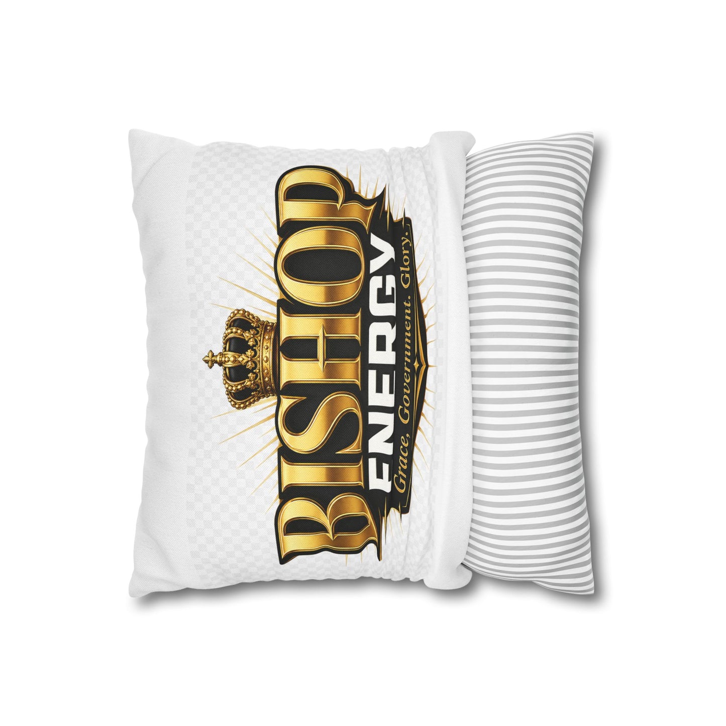 Bishop Energy Decorative Pillowcase — 'BISHOP ENERGY' Crown Logo