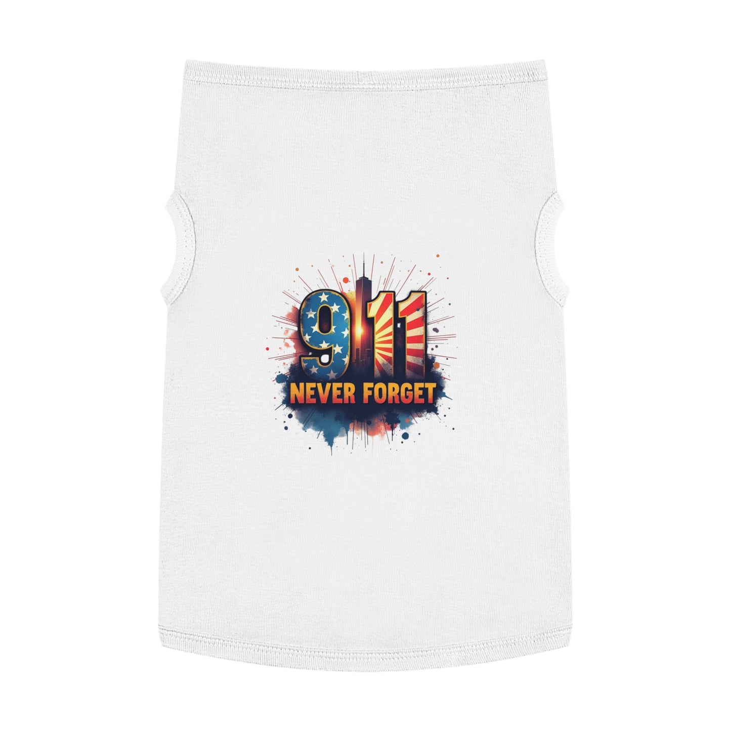 9/11 Never Forget Pet Tank Top — Patriotic Memorial Dog Shirt