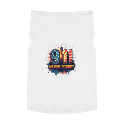 9/11 Never Forget Pet Tank Top — Patriotic Memorial Dog Shirt