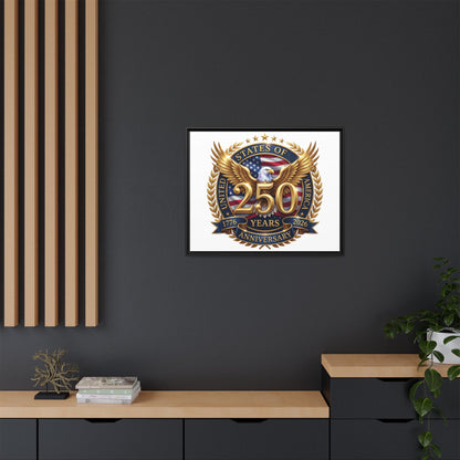 250th United States Anniversary Framed Canvas Print