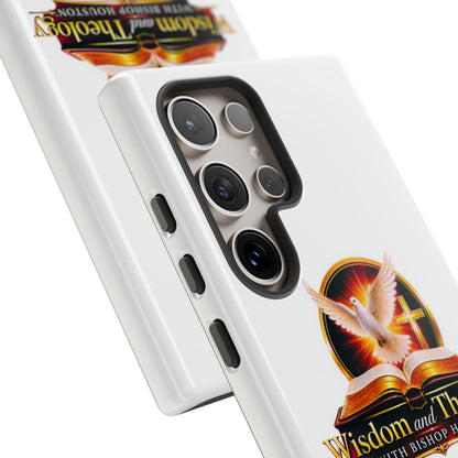 Wisdom and Theology Phone Case — Christian Dove & Cross Protective Tough Case