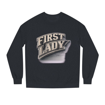 First Lady Graphic Sweatshirt — Vintage Script Crewneck for Women