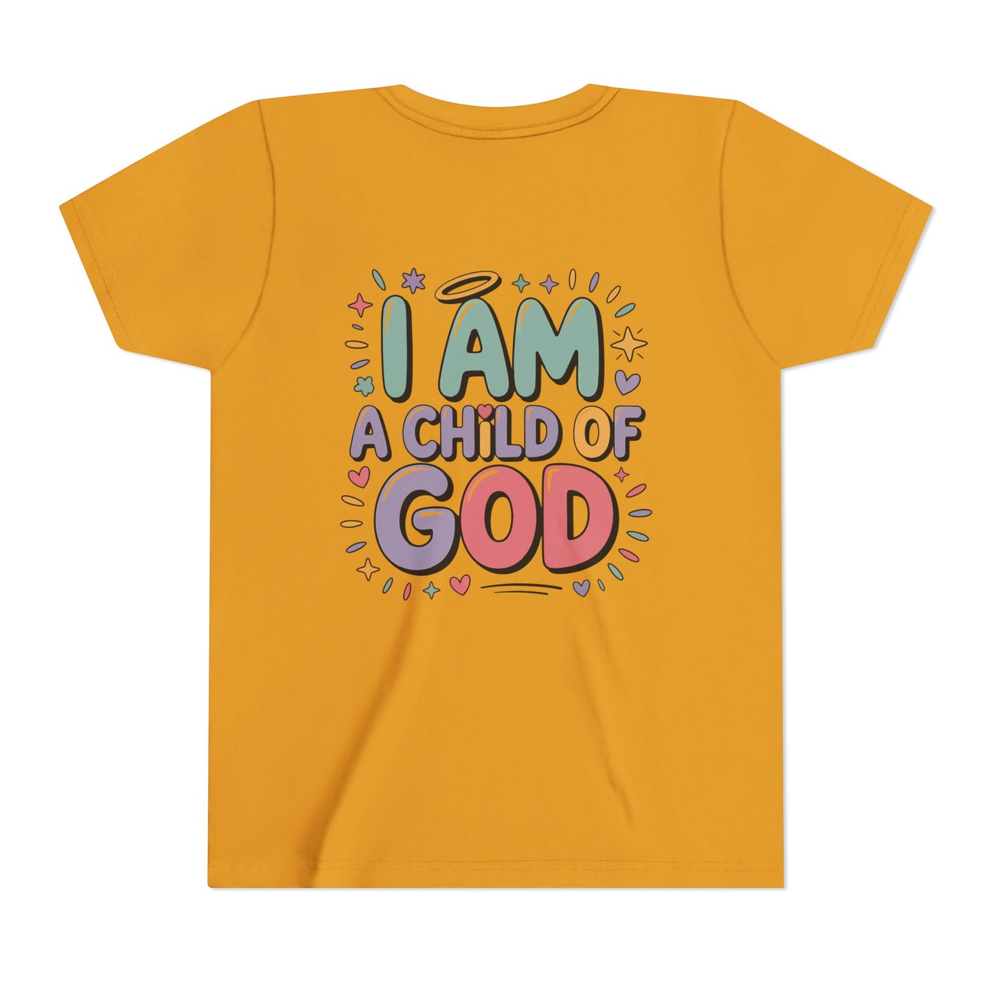 I Am A Child of God Youth Tee — Cute Pastel Christian Kids T-Shirt
