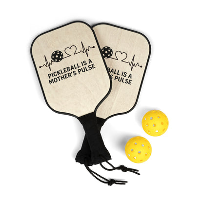 Pickleball Paddle Set — “Pickleball Is a Mother’s Pulse” Lightweight Paddle Kit