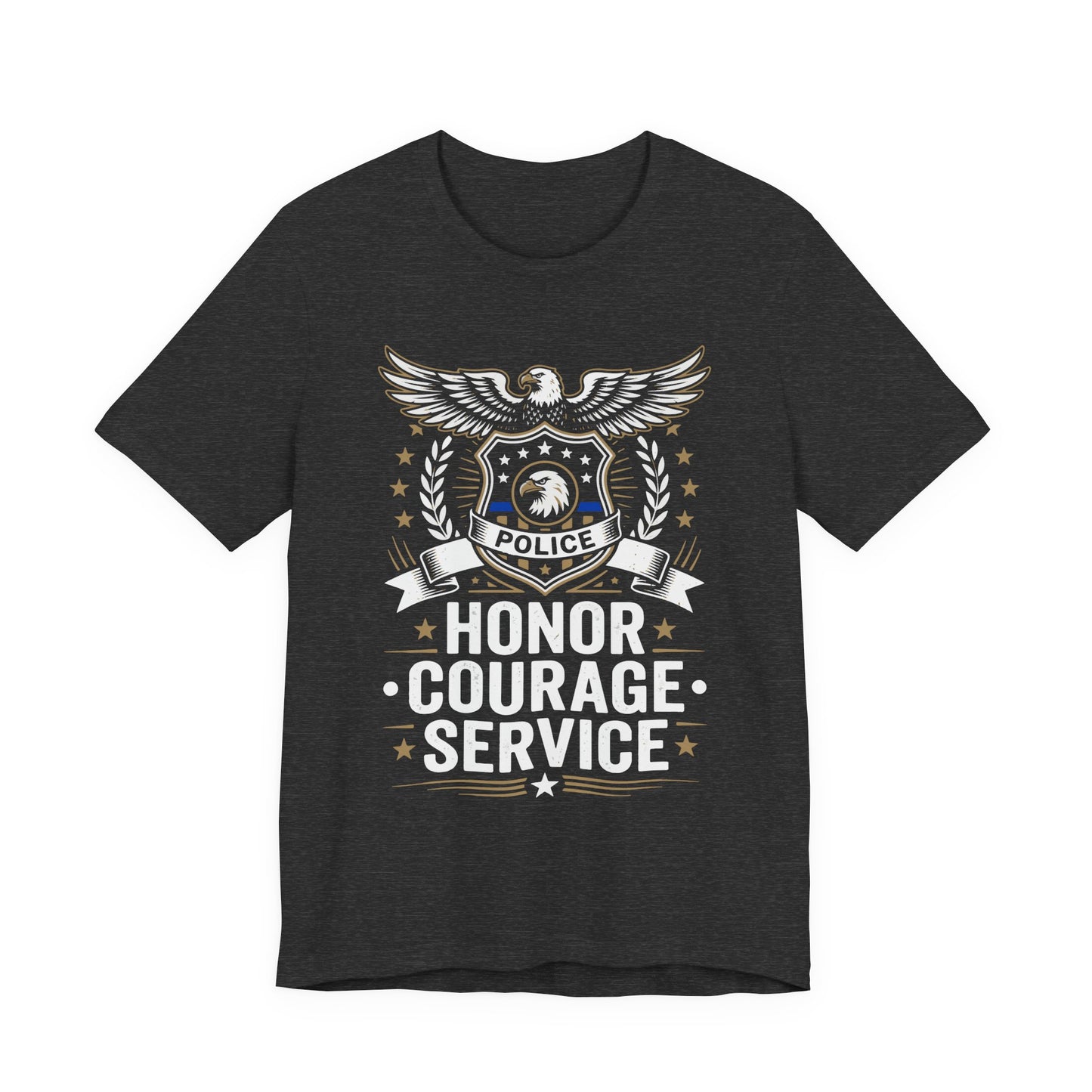 Police Honor Courage Service T-Shirt — Law Enforcement Tribute Tee