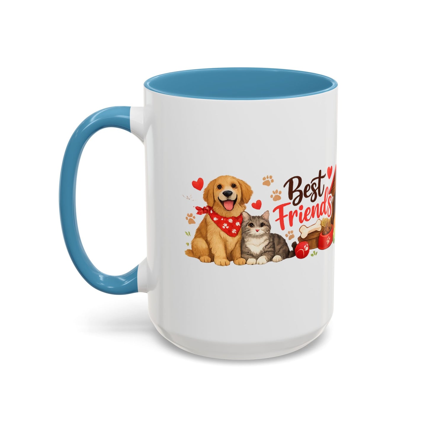 Dog Lover Accent Coffee Mug — “Love is a Four-Legged Word” Ceramic Gift