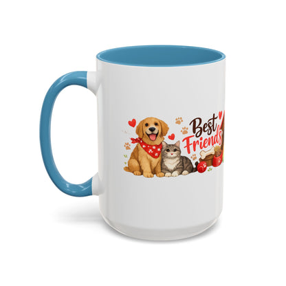 Dog Lover Accent Coffee Mug — “Love is a Four-Legged Word” Ceramic Gift