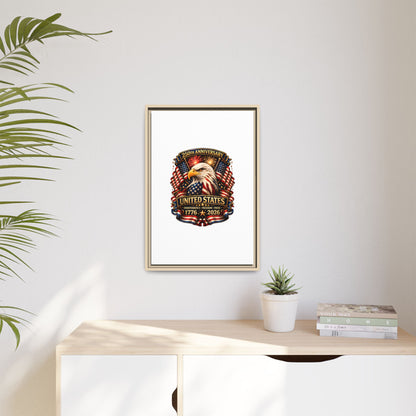 Patriotic Eagle 250th Anniversary Framed Canvas Print — United States 1776–2026