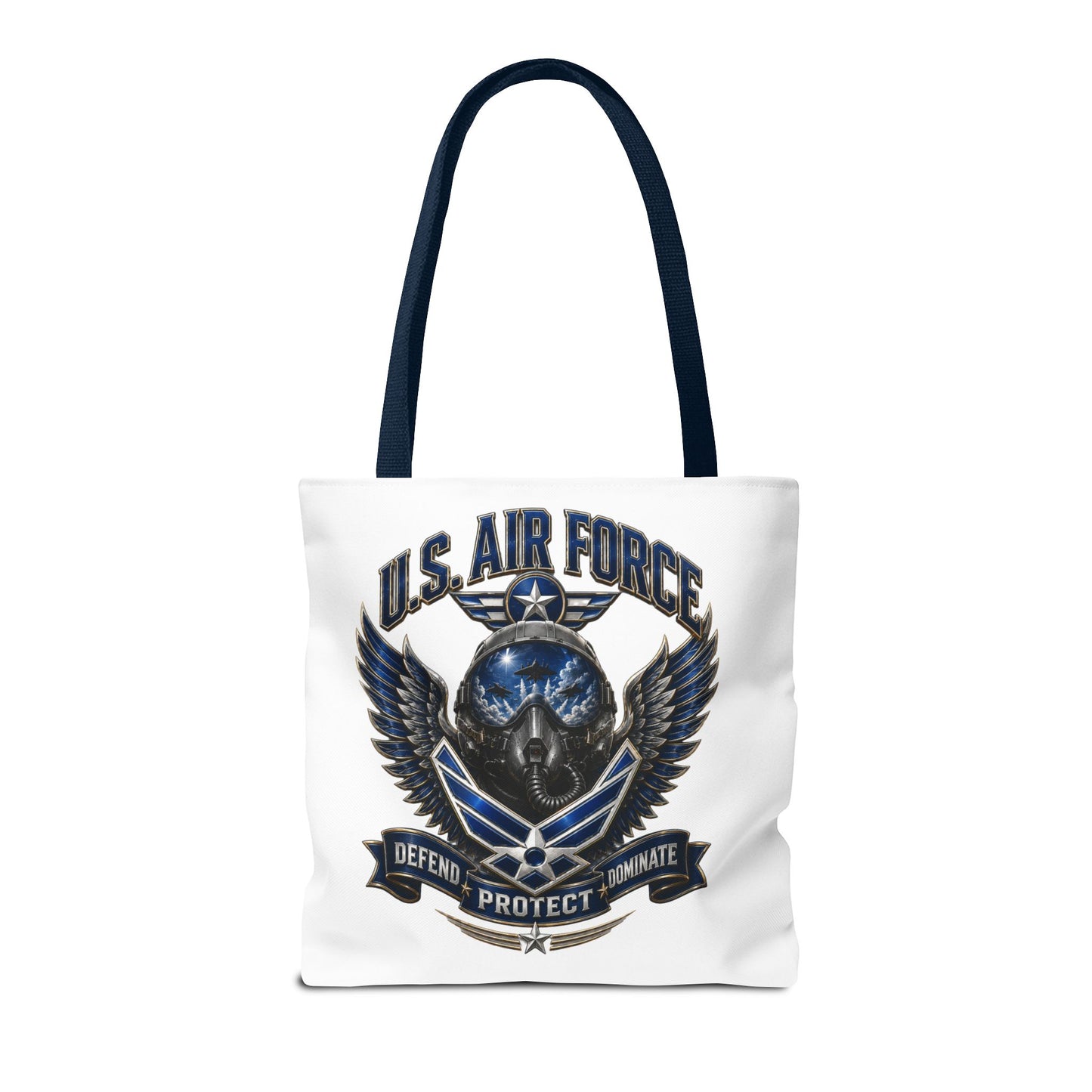 U.S. Air Force Emblem Tote Bag — Military Wings & Skull Design