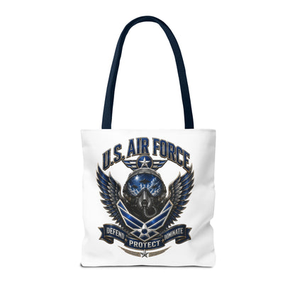 U.S. Air Force Emblem Tote Bag — Military Wings & Skull Design