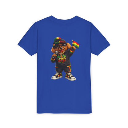 Youth Tee — Kid Bear Black Lives Matter Rasta Flag Shirt