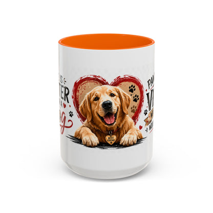 Pawsitive Vibes Coffee Mug - "Wag More, Worry Less" Dog Lover Accent Mug