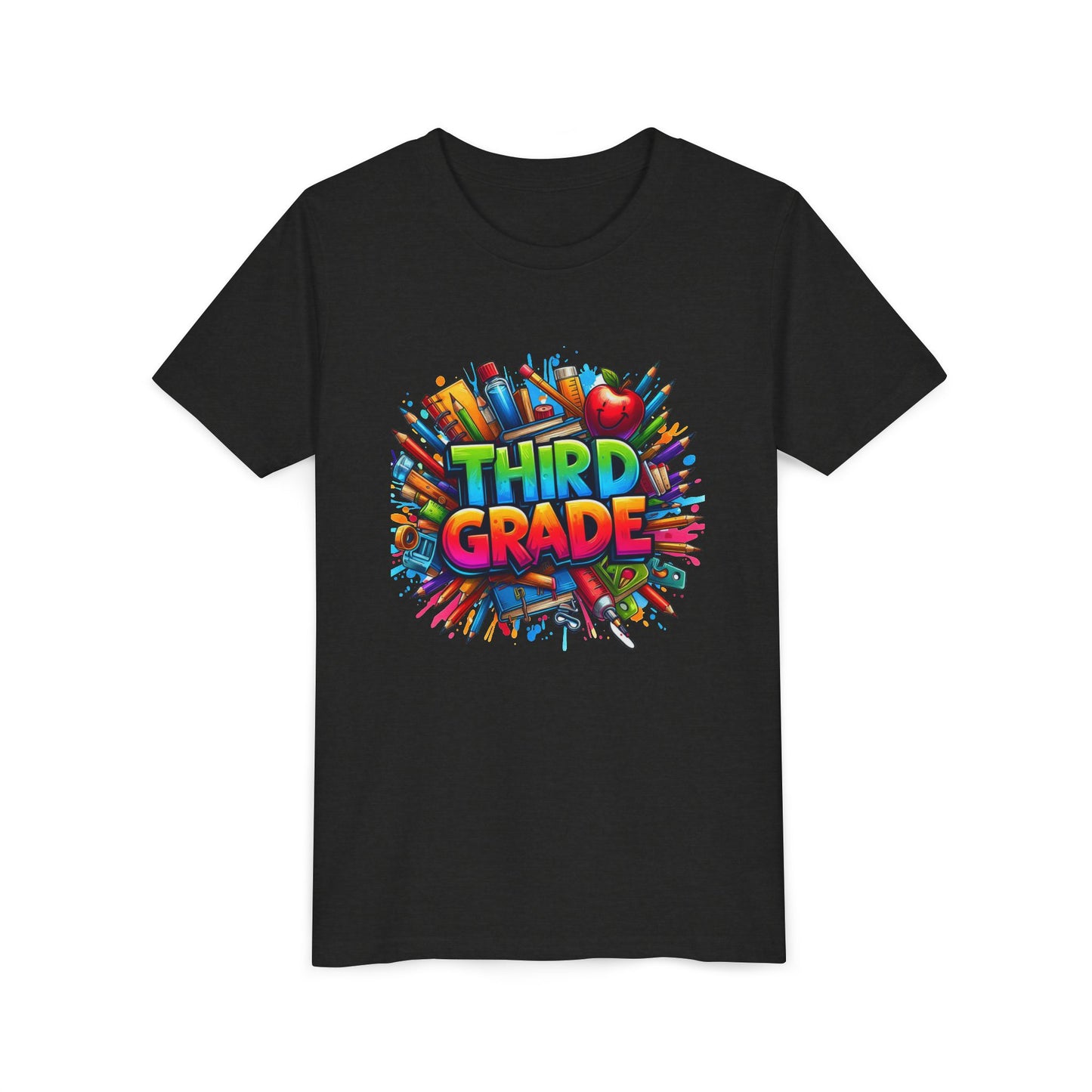 Third Grade Kids' T-Shirt – Colorful School Supplies Back-to-School Tee