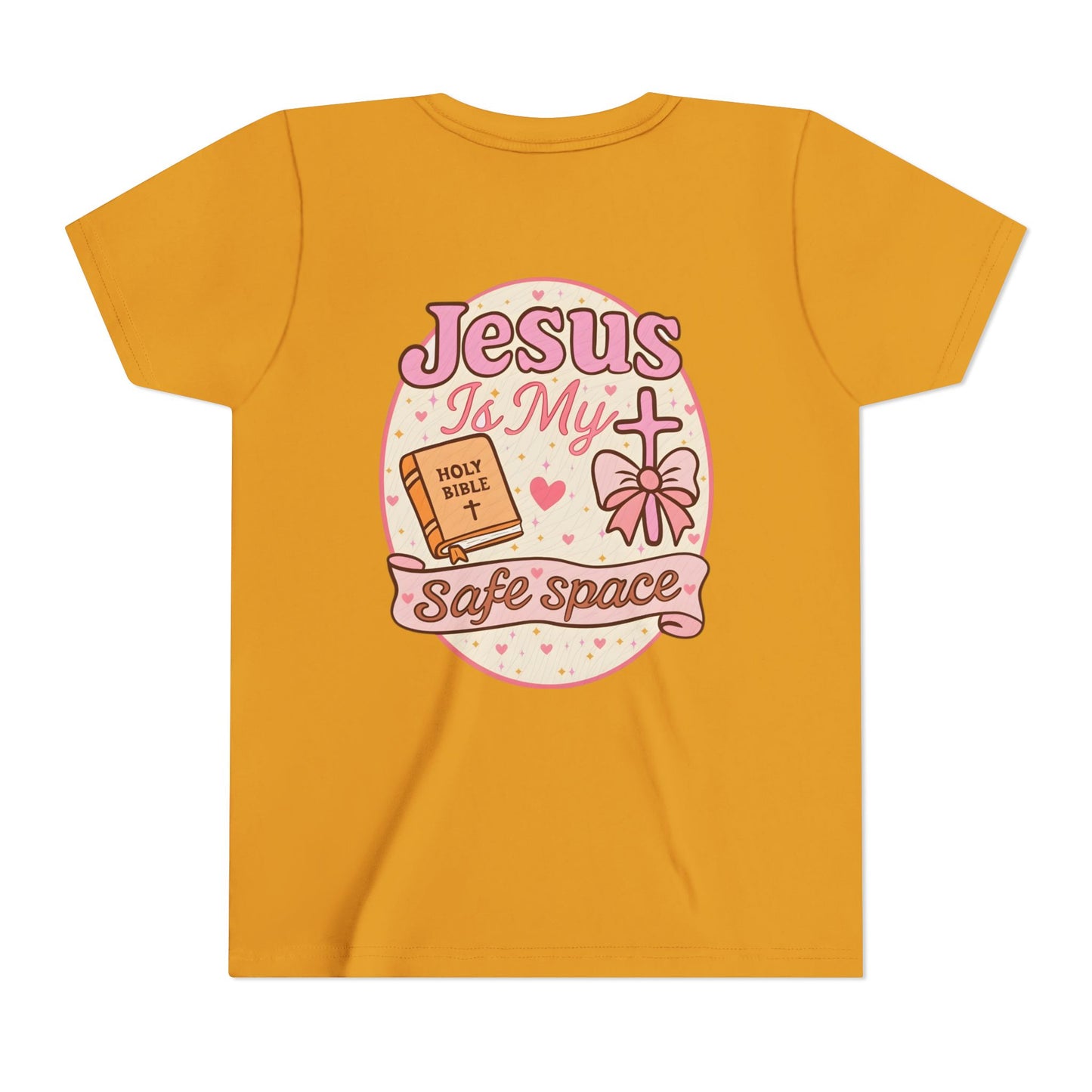 Youth Tee — "Jesus Is My Safe Space" Christian Kids T-Shirt