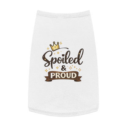 Spoiled & Proud Pet Tank Top — Cute Dog/Cat Shirt with Crown Design