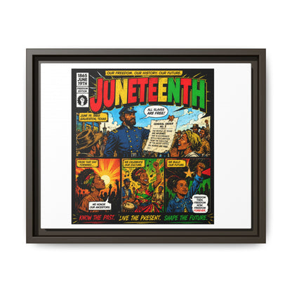Juneteenth Comic Art Canvas - Framed Matte Wall Decor