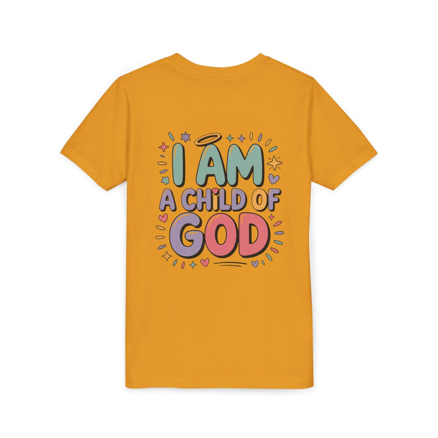 I Am A Child of God Youth Tee — Cute Pastel Christian Kids T-Shirt