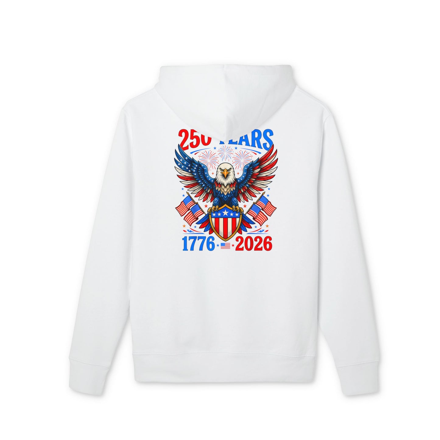 Patriotic Eagle Hoodie — 250 Years 1776–2026 American Flag Design