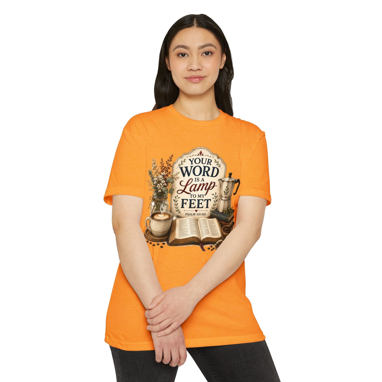 Bible Verse T-Shirt — "Your Word Is a Lamp to My Feet" Inspirational Christian Tee