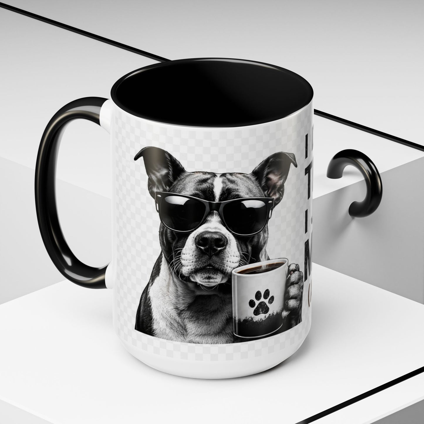 Dog Lover Coffee Mug — "I Don't Need Therapy I Just Need My Dog (And Coffee)" Accent Mug