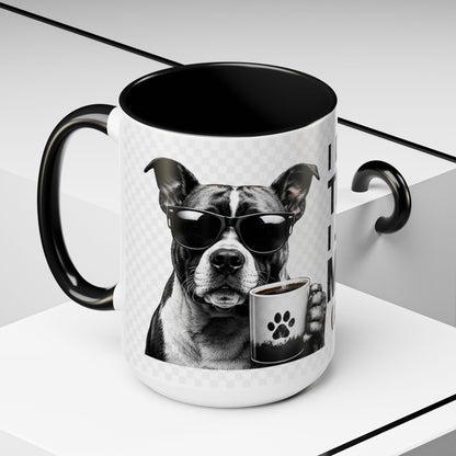 Dog Lover Coffee Mug — "I Don't Need Therapy I Just Need My Dog (And Coffee)" Accent Mug
